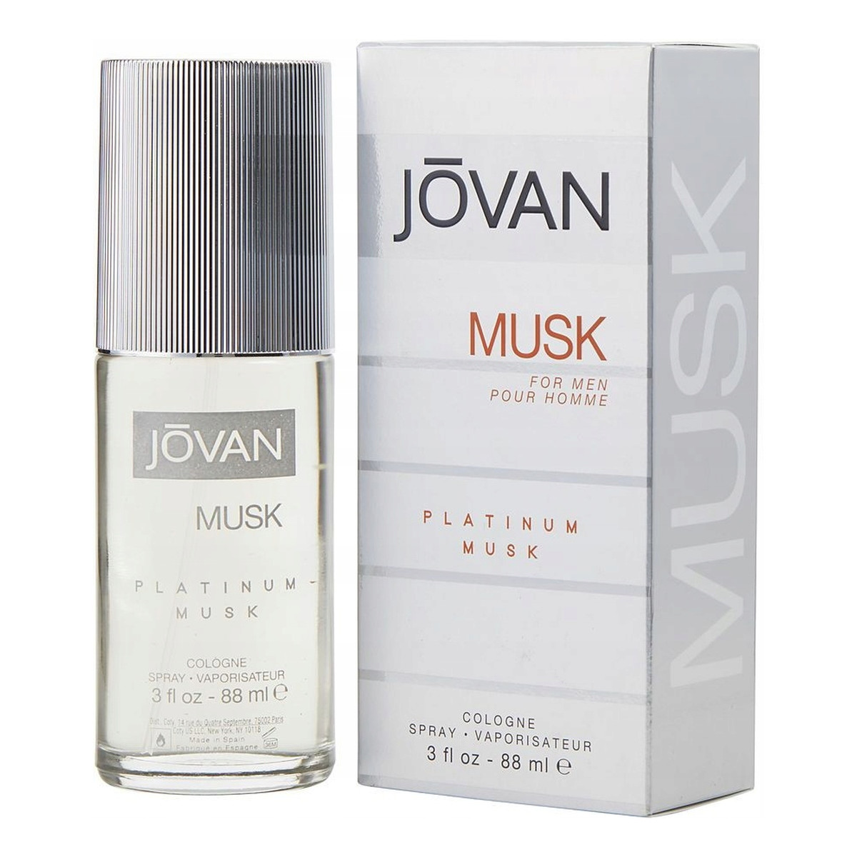 Jovan Platinum Musk For Men Woda kolońska spray 88ml