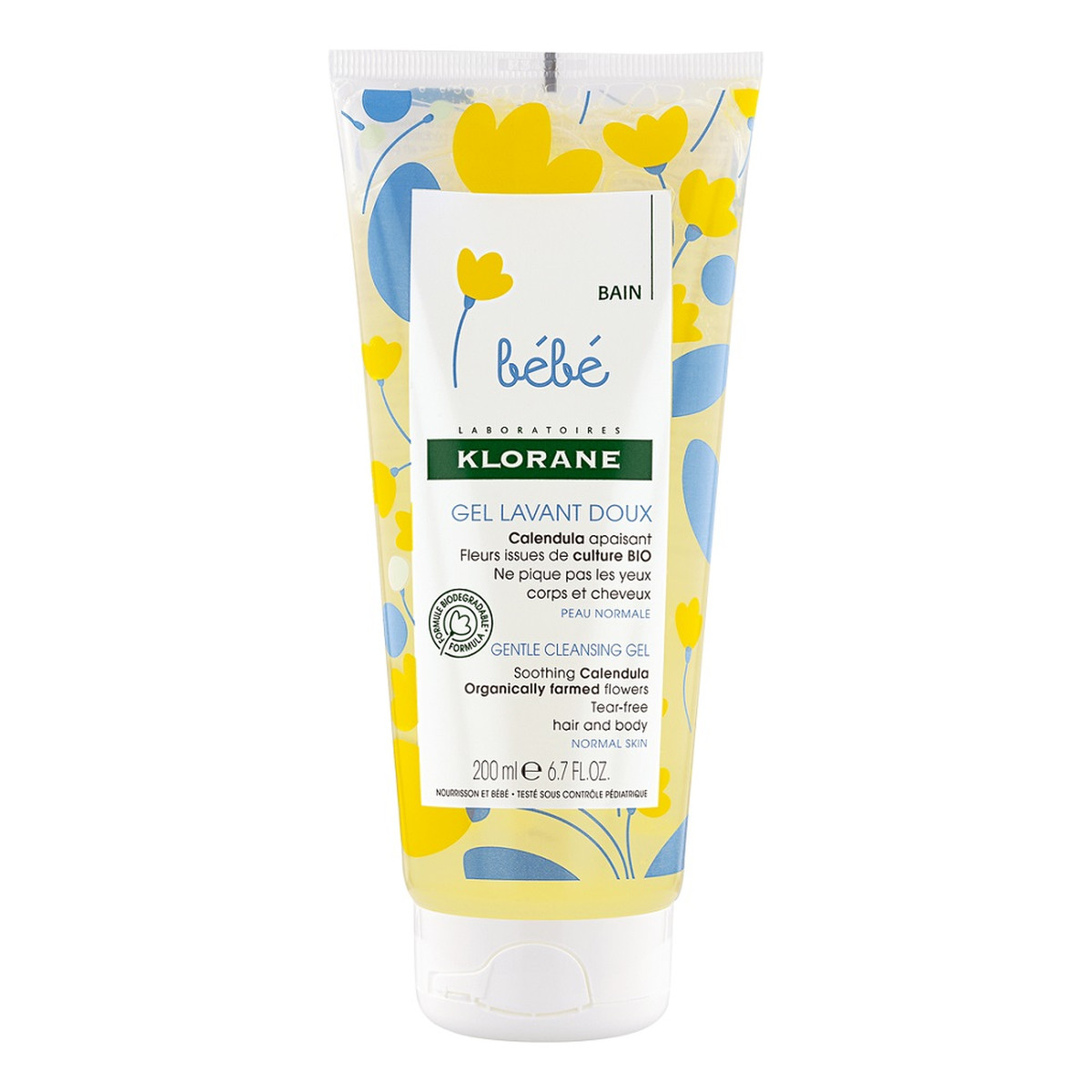 Klorane Bebe Gentle Cleansing Gel delikatny Żel do mycia ciała i włosów 200ml