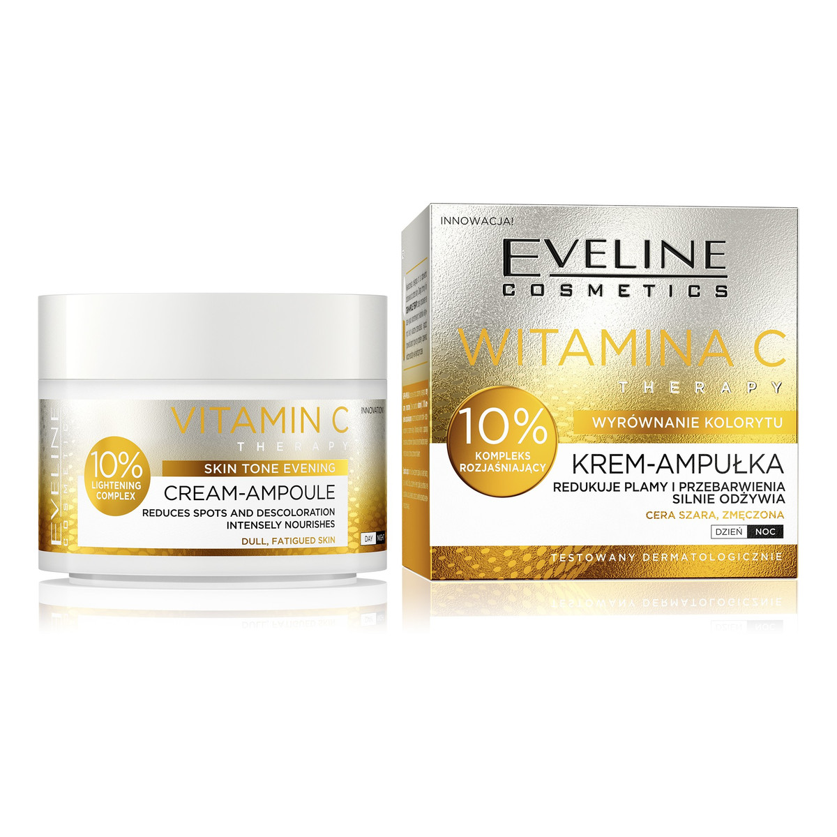 Eveline Witamina C Therapy Rozświetlający Krem-Ampulka 10% Lightening Complex 50ml