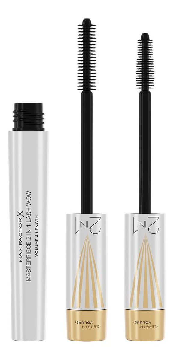 Masterpiece 2in1 lash wow wydłużający i nadający objętość tusz do rzęs 001 black