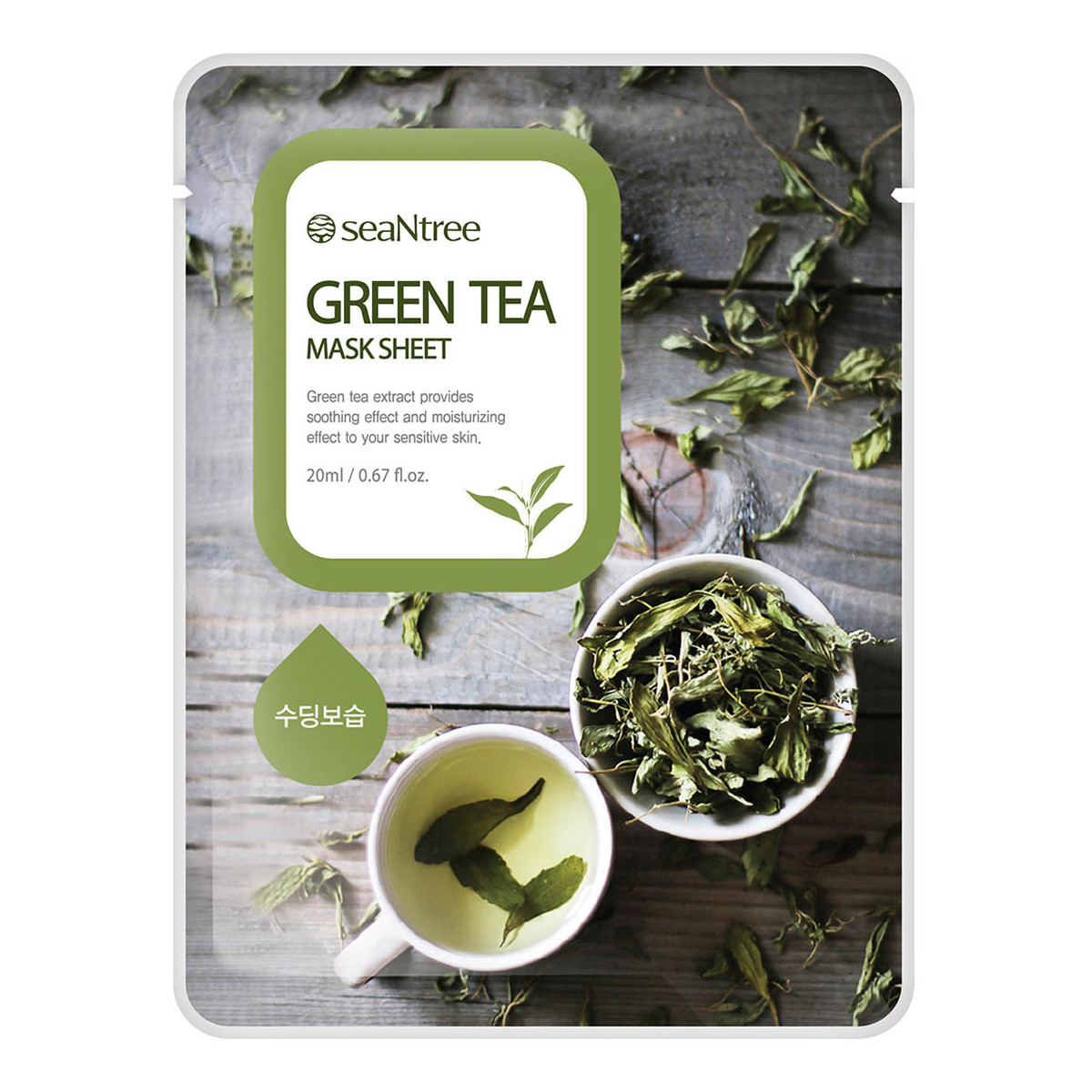seaNtree Green Tea Maseczka W Płachcie Do Twarzy Z Ekstraktem Z Zielonej Herbaty 20ml