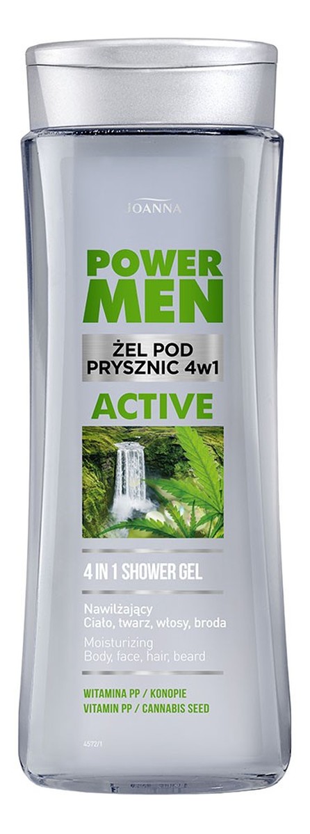 Żel pod prysznic dla mężczyzn 4w1 Active konopie i witamina PP