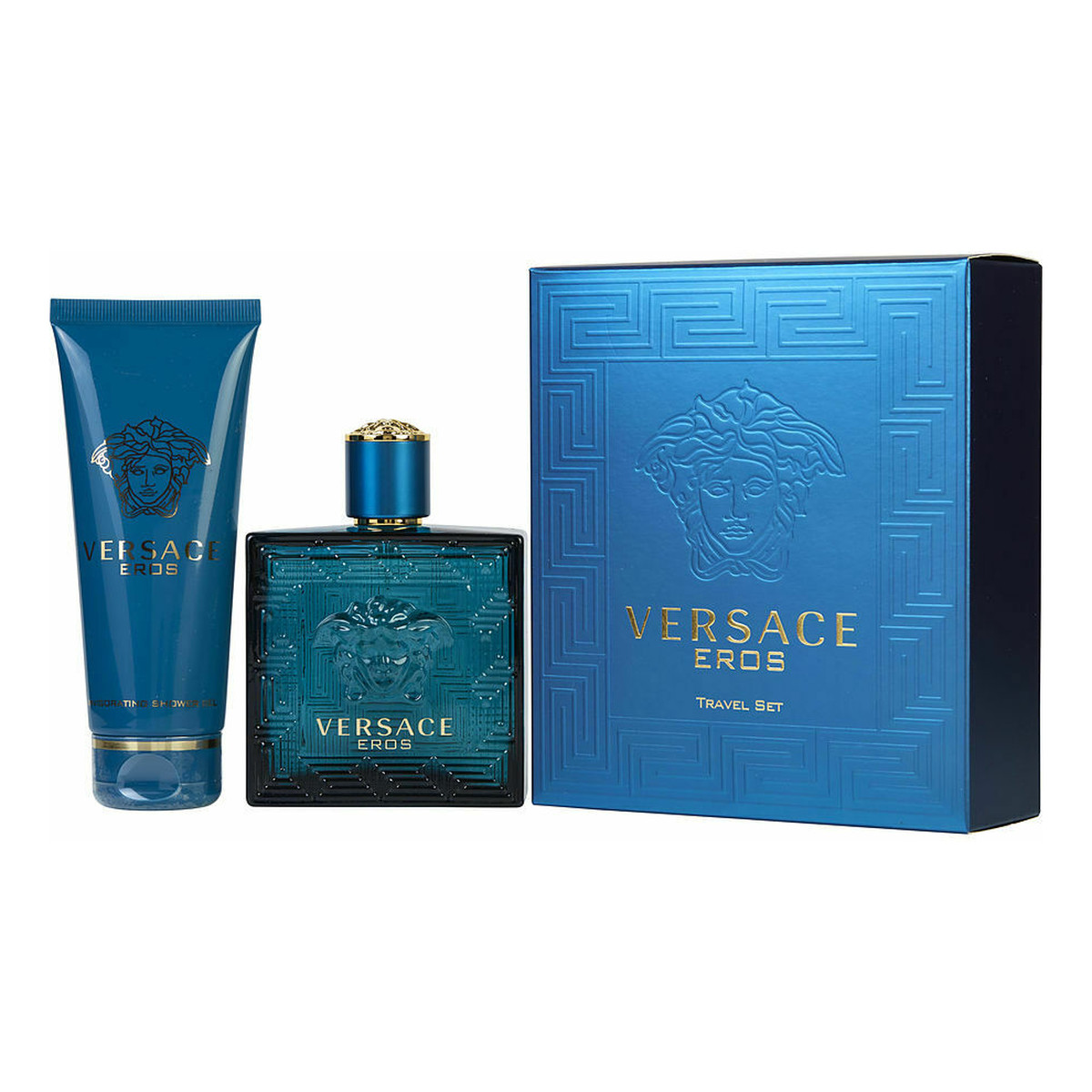 Versace Eros Zestaw woda toaletowa spray 100ml + żel pod prysznic 100ml