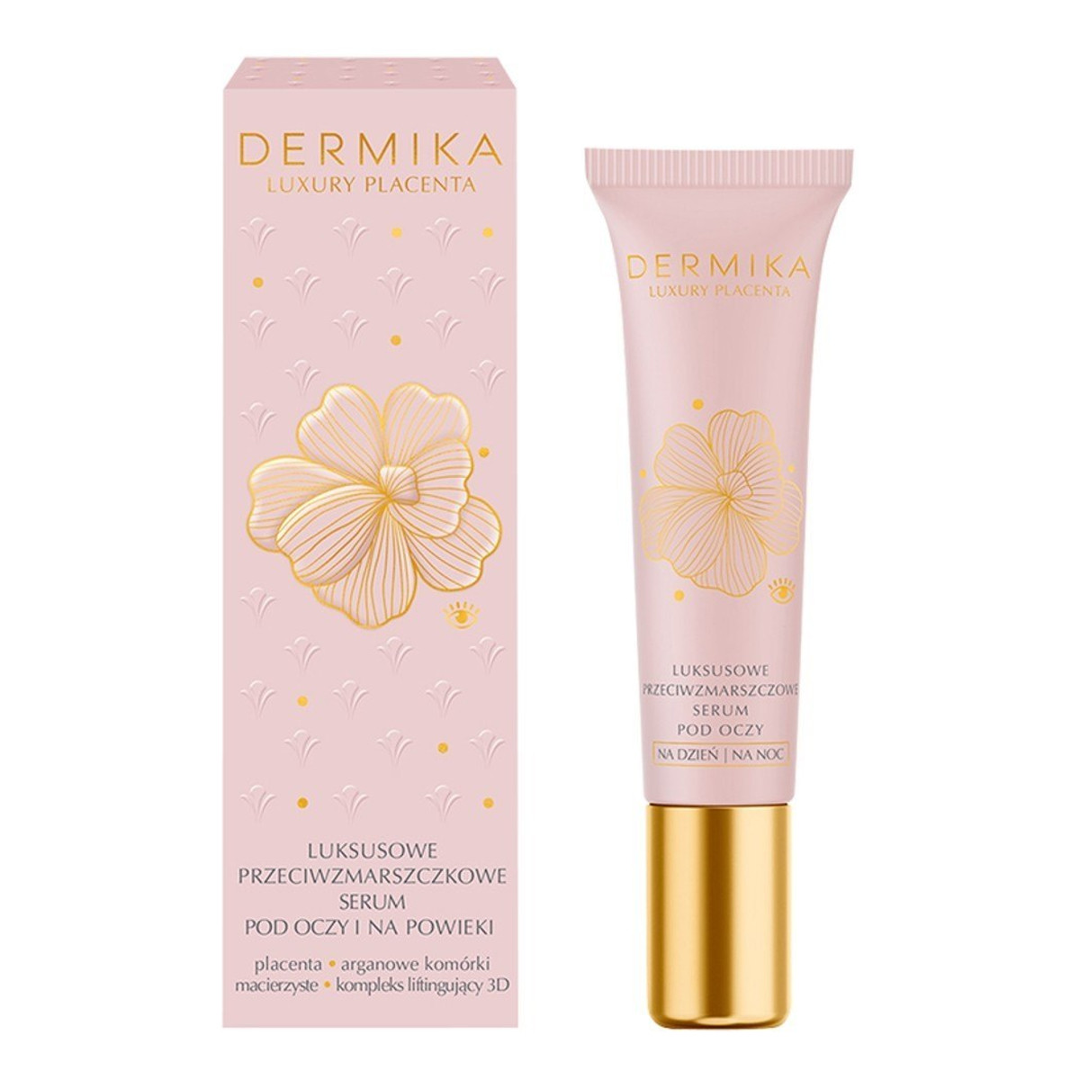 Dermika Luxury Placenta luksusowe przeciwzmarszczkowe serum pod oczy i na powieki 15ml
