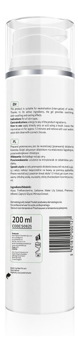 Acid Neutralising Gel żel neutralizujący (chłodzący) kwasy