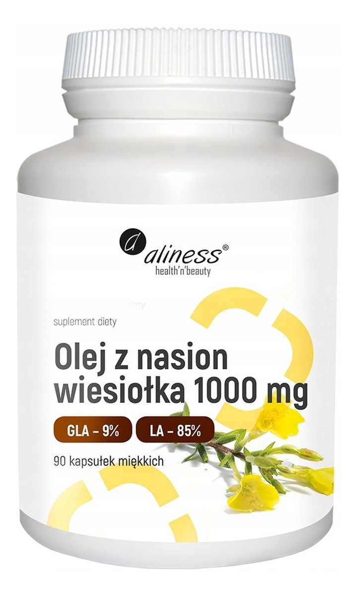 Aliness_olej z nasion wiesiołka 9%/70% 1000mg suplement diety 90 kapsułek