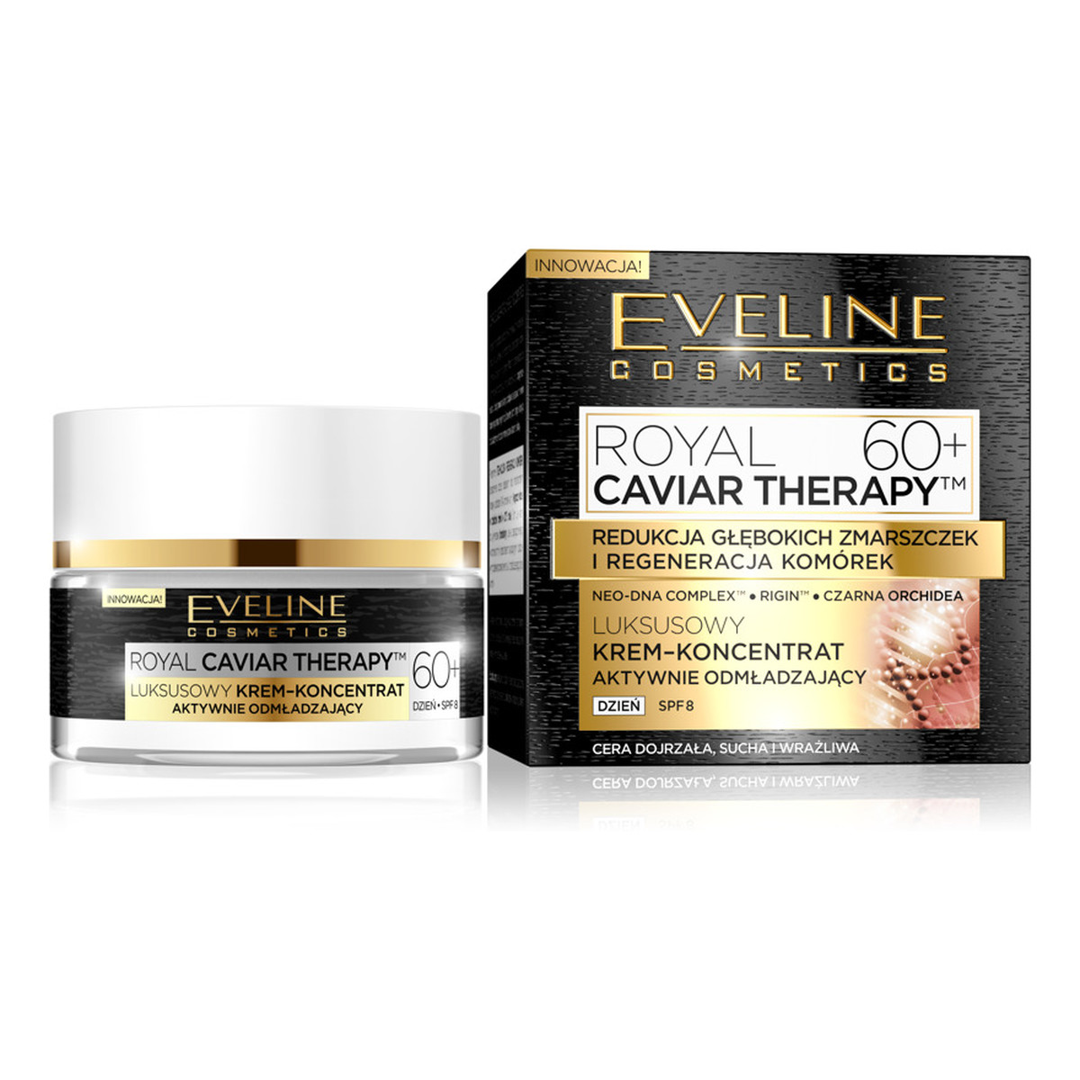 Eveline Royal caviar therapy 60+ krem-koncentrat aktywnie odmładzający na dzień 50ml
