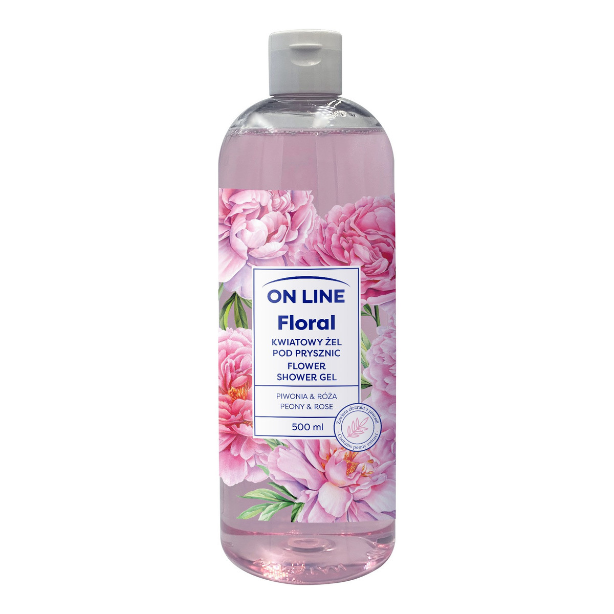On Line Floral Kwiatowy żel pod prysznic - Piwonia & Róża 500ml