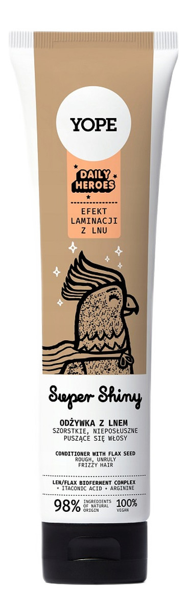 Daily heroes super shiny odżywka do włosów z lnem