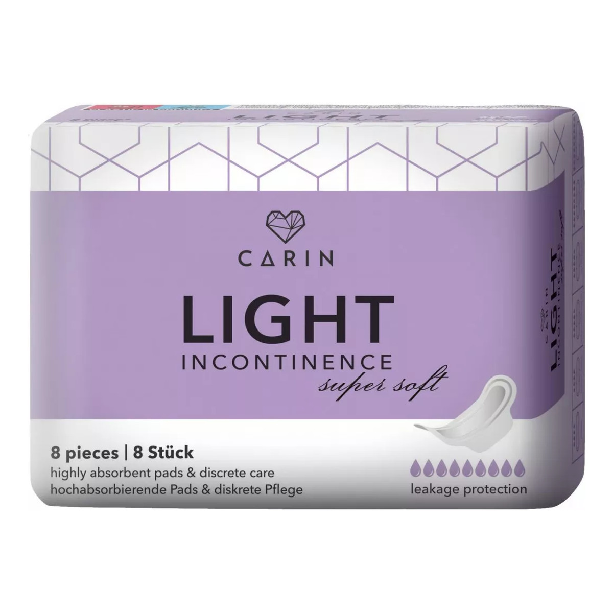 Carin Light Incontinence wkładki na nietrzymanie moczu Super Soft 8 szt