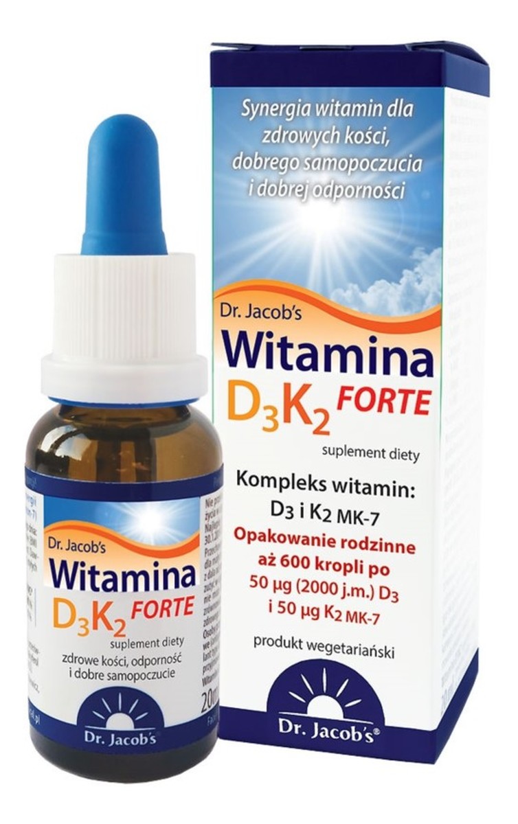 Witamina d3 k2 forte suplement diety w kroplach