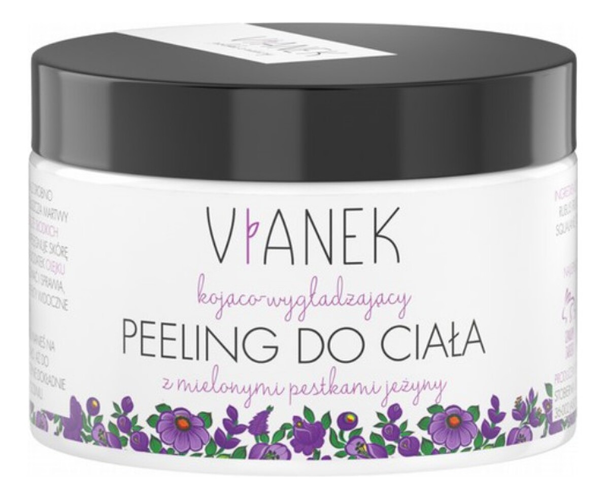 Kojąco-wygładzający peeling do ciała z pestkami jeżyny