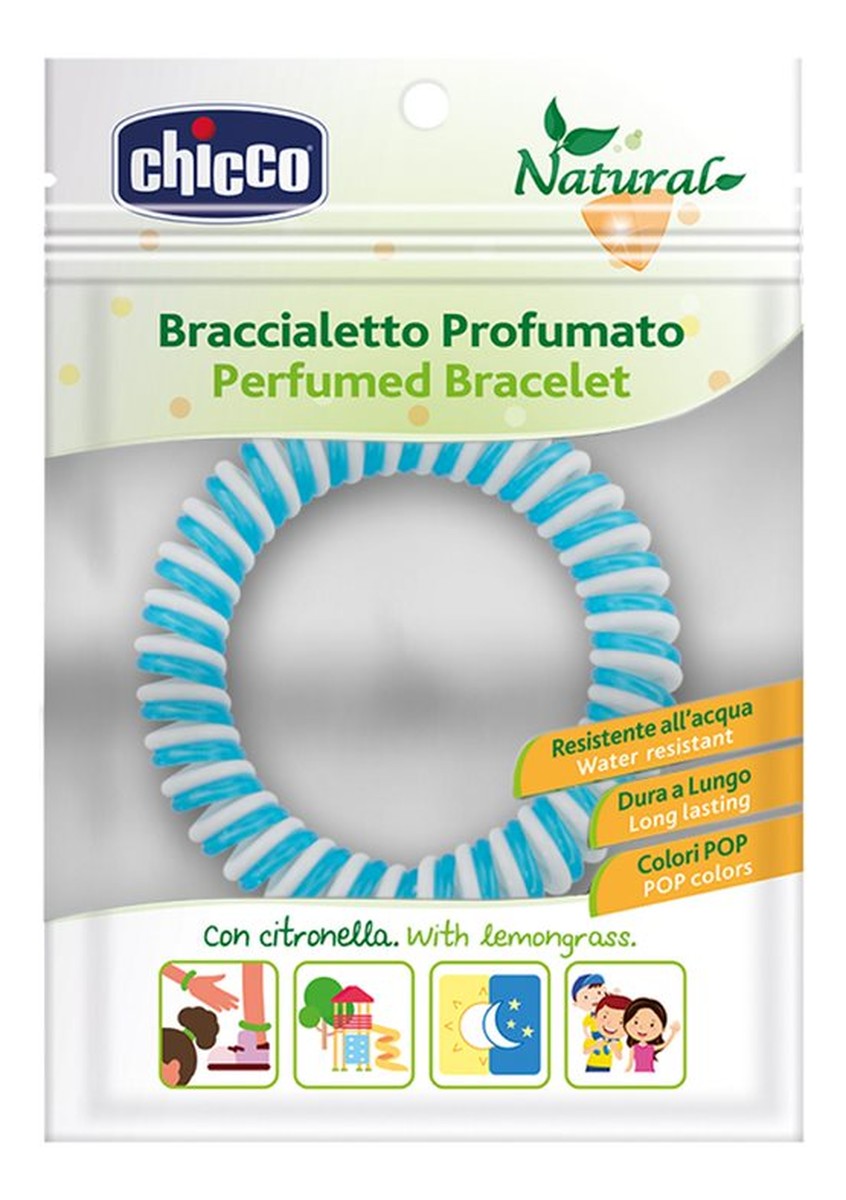 Perfumed Bracelet bransoletka zapachowa odstraszająca komary Błękitna