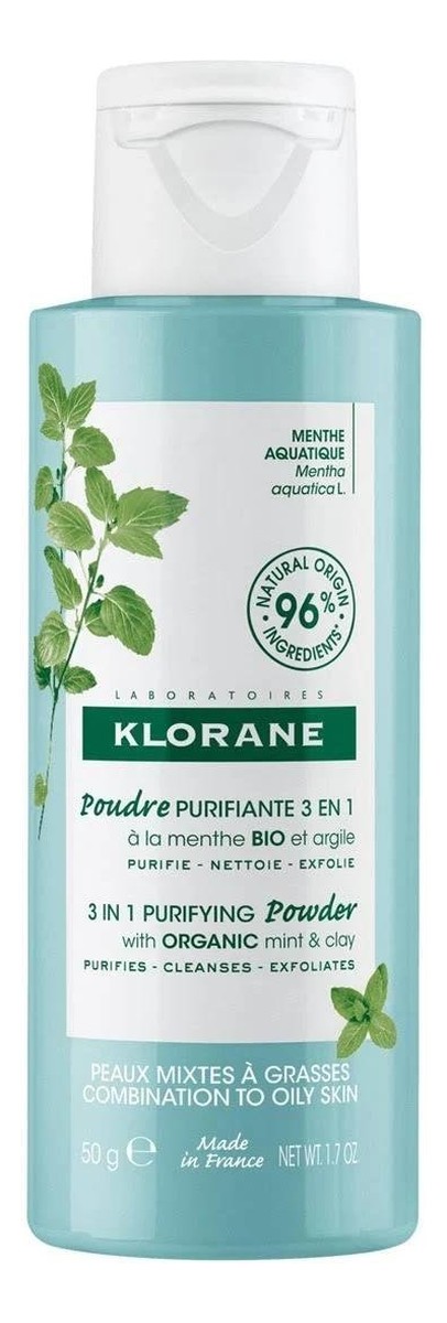 Puder oczyszczający do twarzy z Organicznej Mięty i Glinki