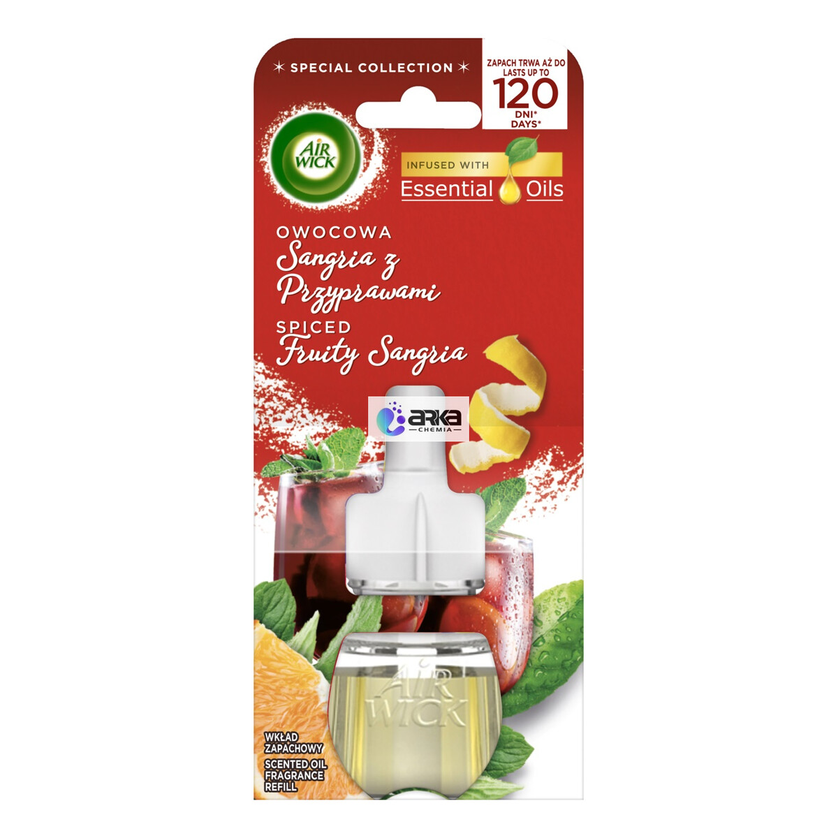 Air Wick Wkład do Elektrycznego Odświeżacza Powietrza Owocowa Sangria i Korzenne Przyprawy 19ml