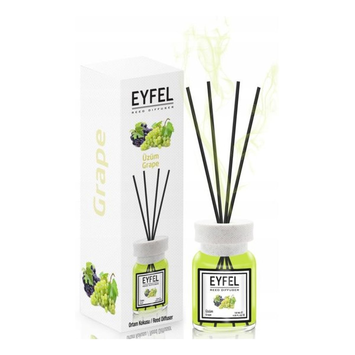Eyfel Dyfuzor zapachowy z patyczkami Grape 2x120ml