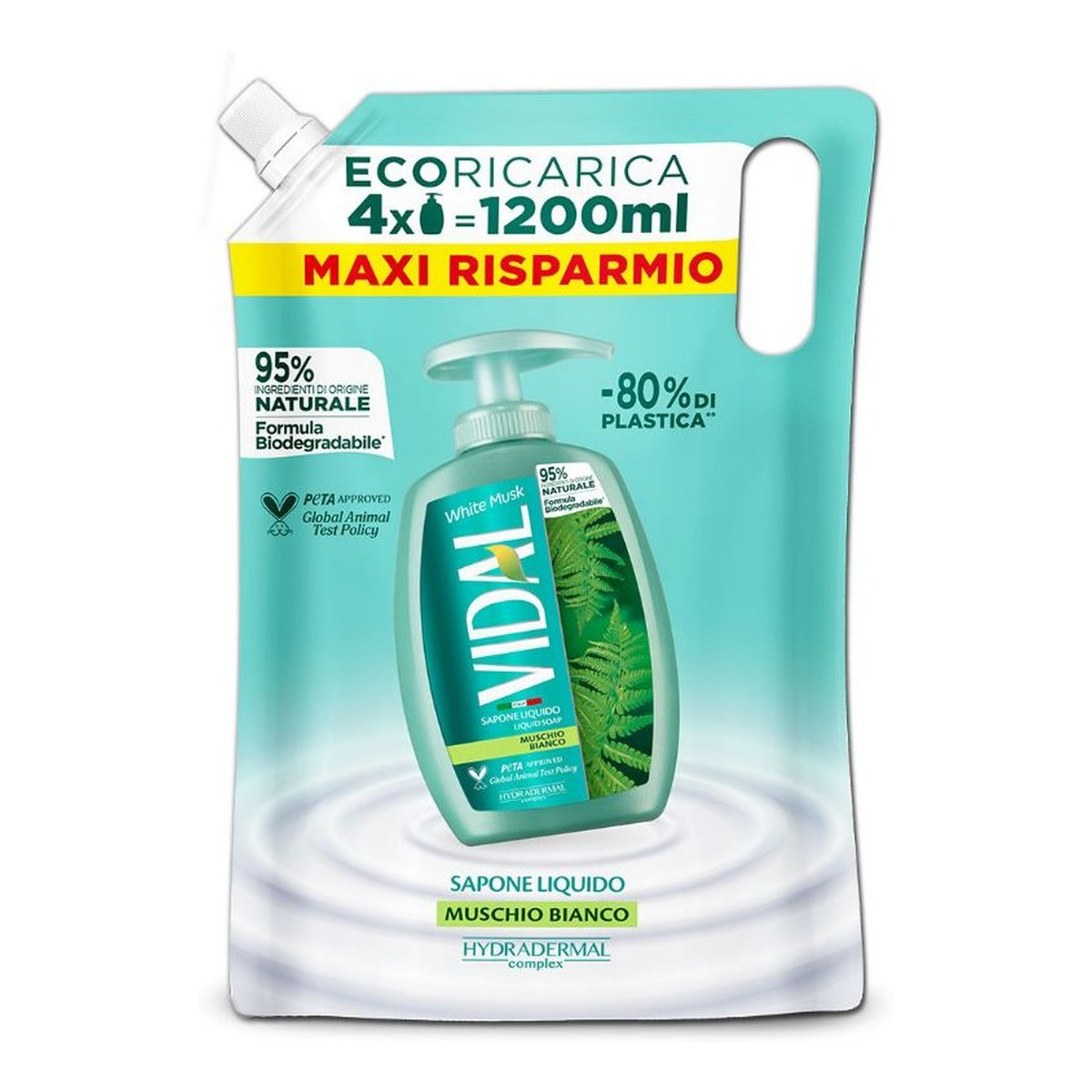 Vidal Mydło w płynie Muschio Bianco zapas 1200ml