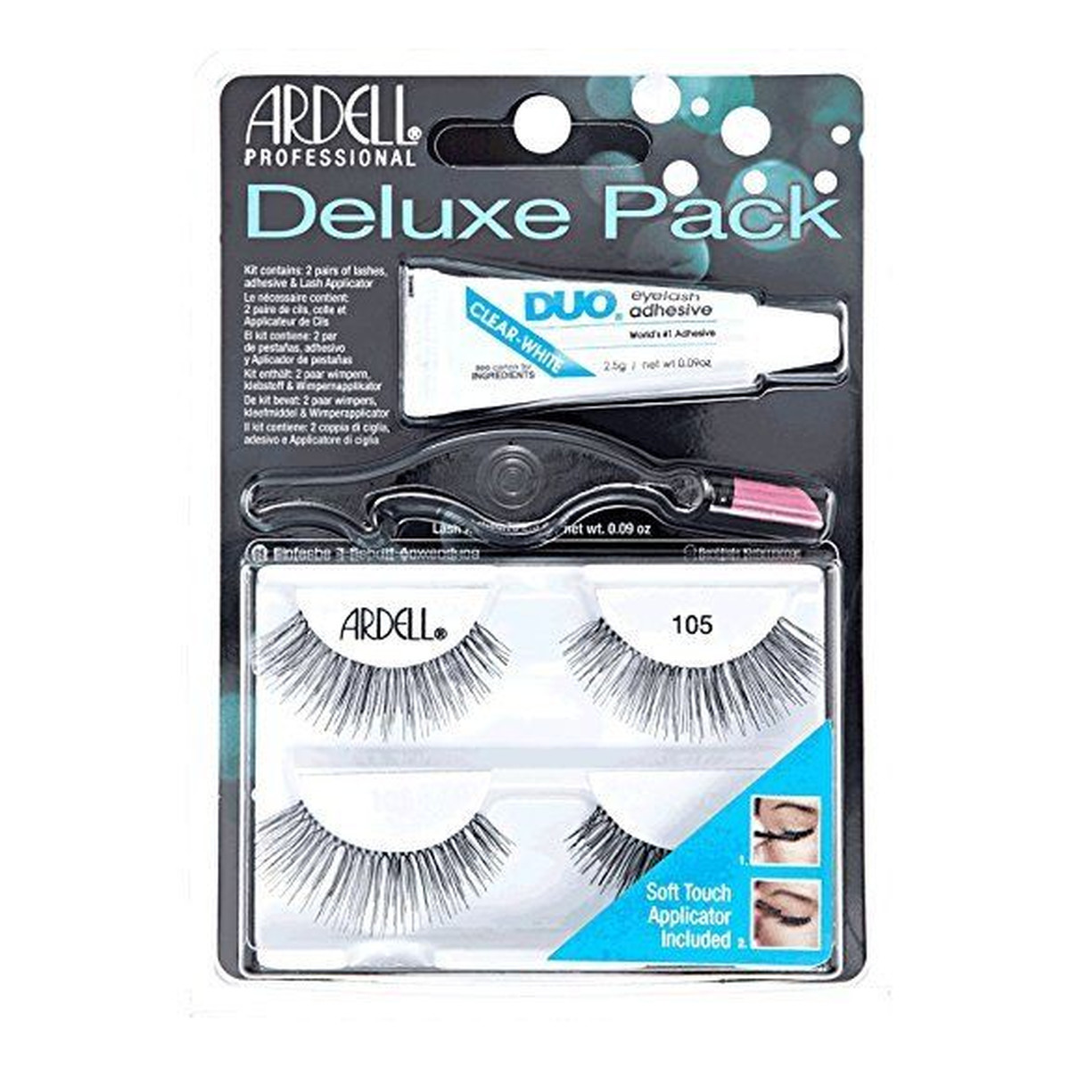 Ardell Deluxe Pack 105 zestaw sztucznych rzęs 2 Pary Black