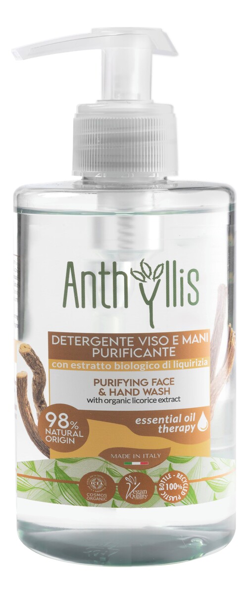 Żel do mycia twarzy i rąk z organicznym ekstraktem z lukrecji