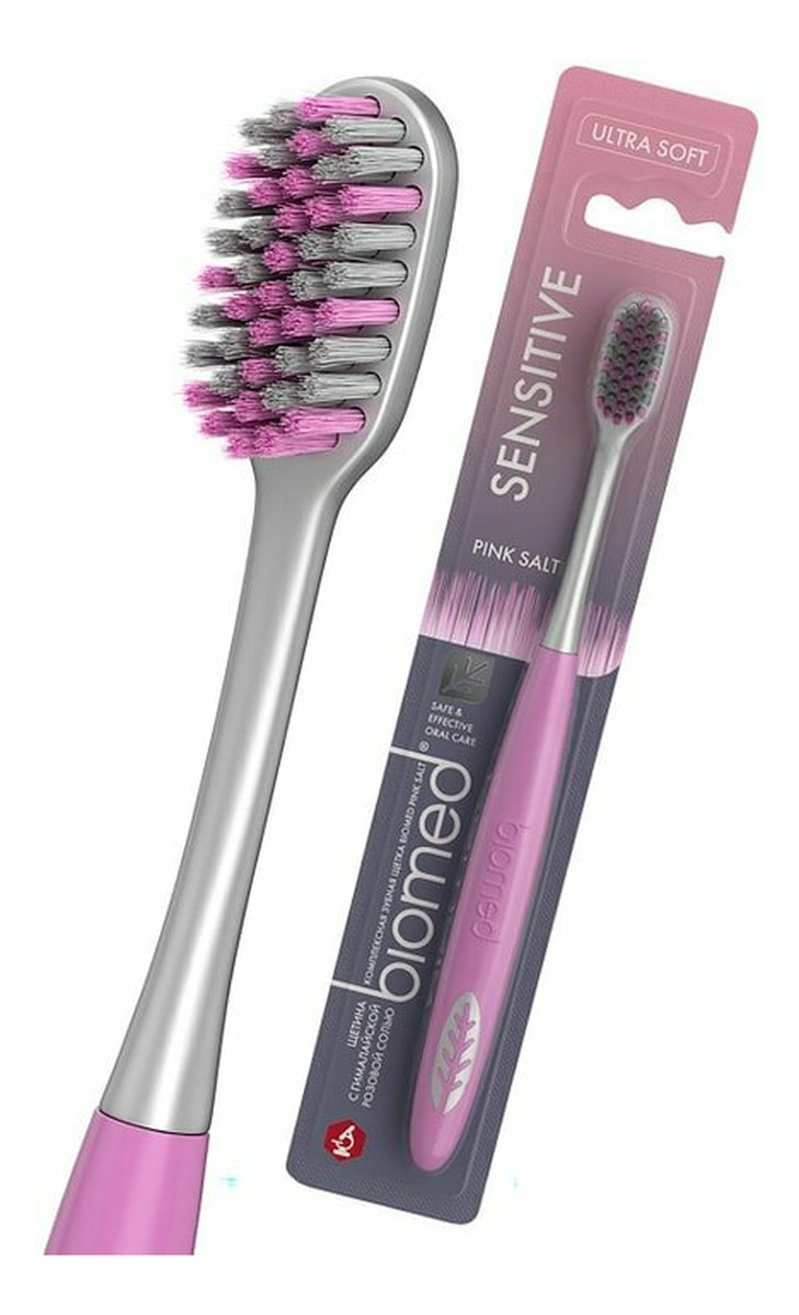 Szczoteczka do zębów miękka z solą himalajską Sensitive Pink 1sztuka