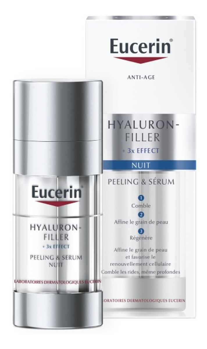 Hyaluron-Filler + 3x Effect Nacht Peeling & Serum peelingujące serum na noc
