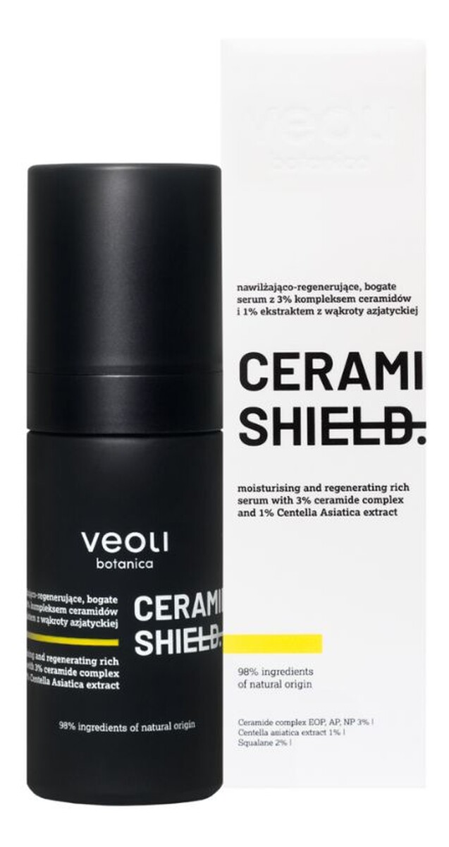 Ceramide shield nawilżająco-regenerujące bogate serum z 3% kompleksem ceramidów i 1% ekstraktem z wąkroty azjatyckiej