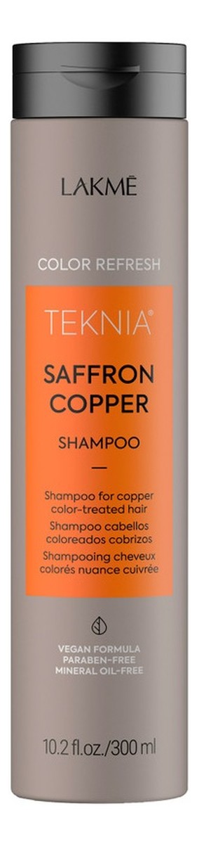 Teknia saffron copper shampoo refresh szampon odświeżający kolor do włosów miedzianych