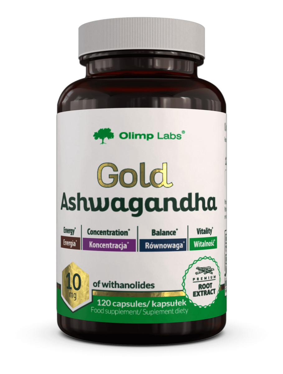Gold Ashwagandha suplement diety 120 kapsułek