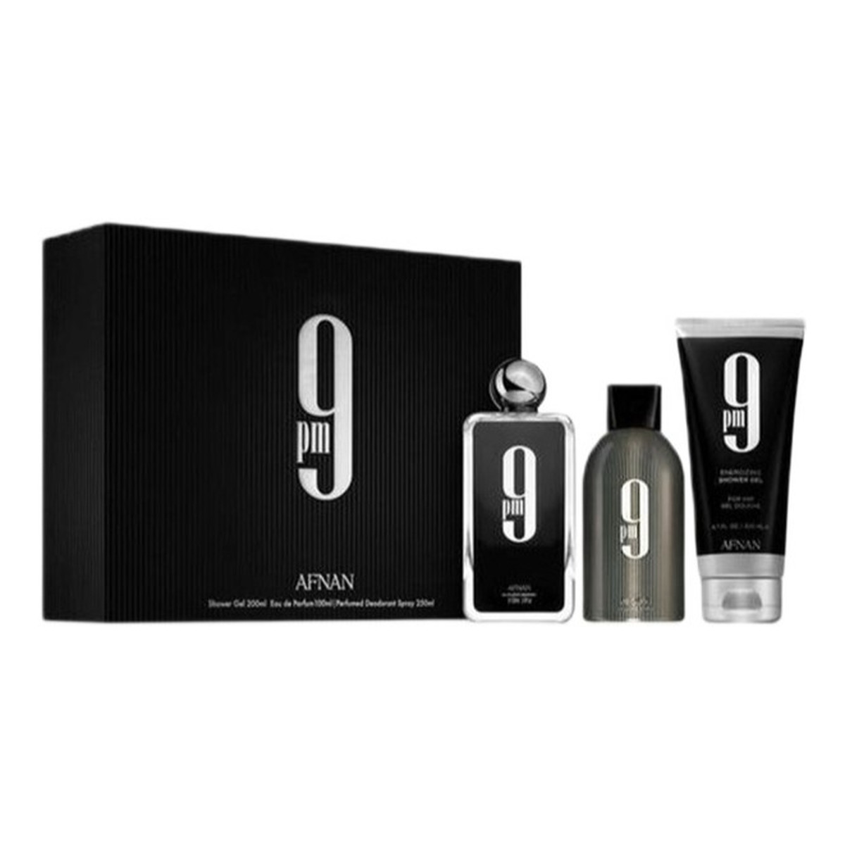 Afnan 9pm Zestaw woda perfumowana spray 100ml + żel pod prysznic 150ml + dezodorant spray 250ml