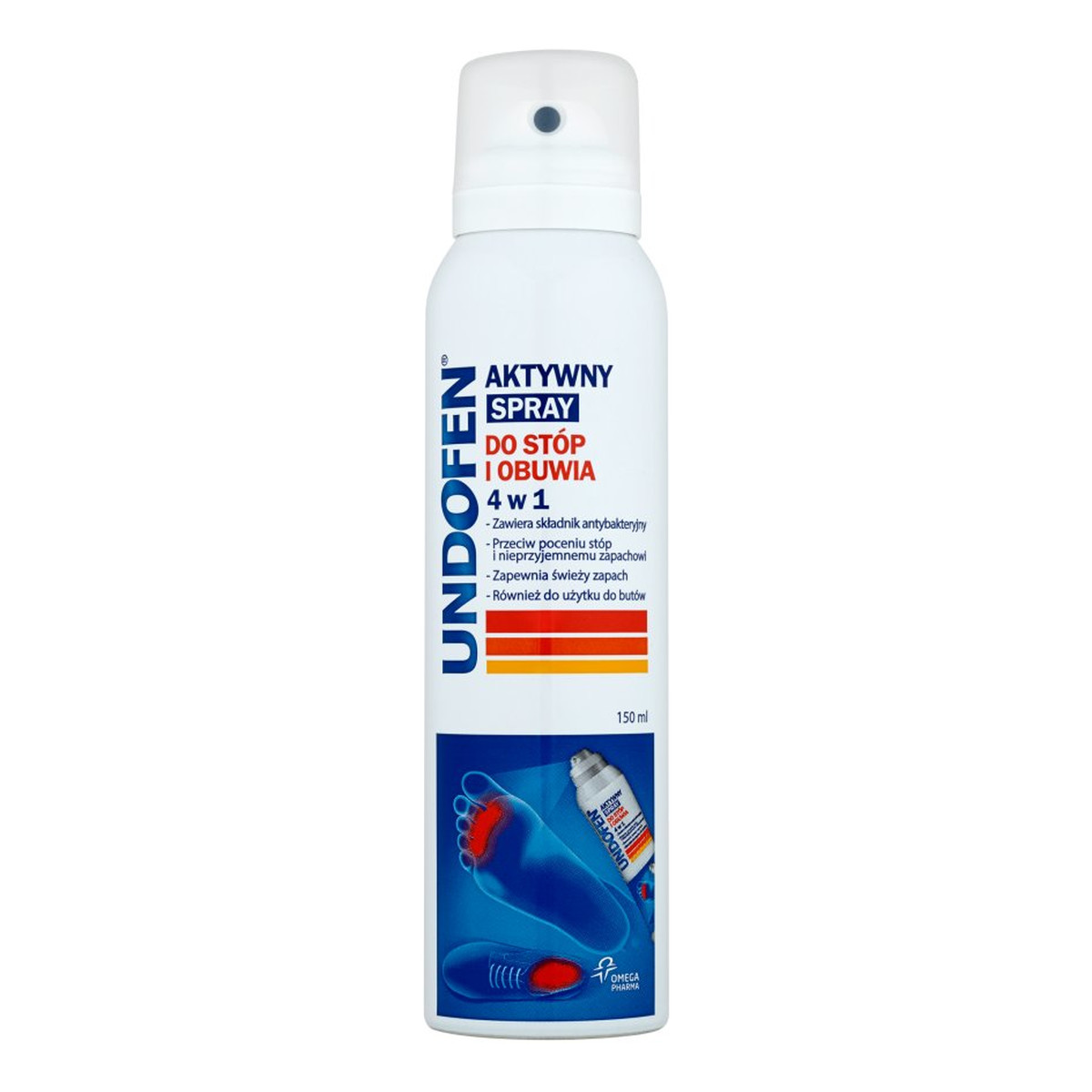 Undofen Aktywny spray do stóp i obuwia 4 w 1 150ml