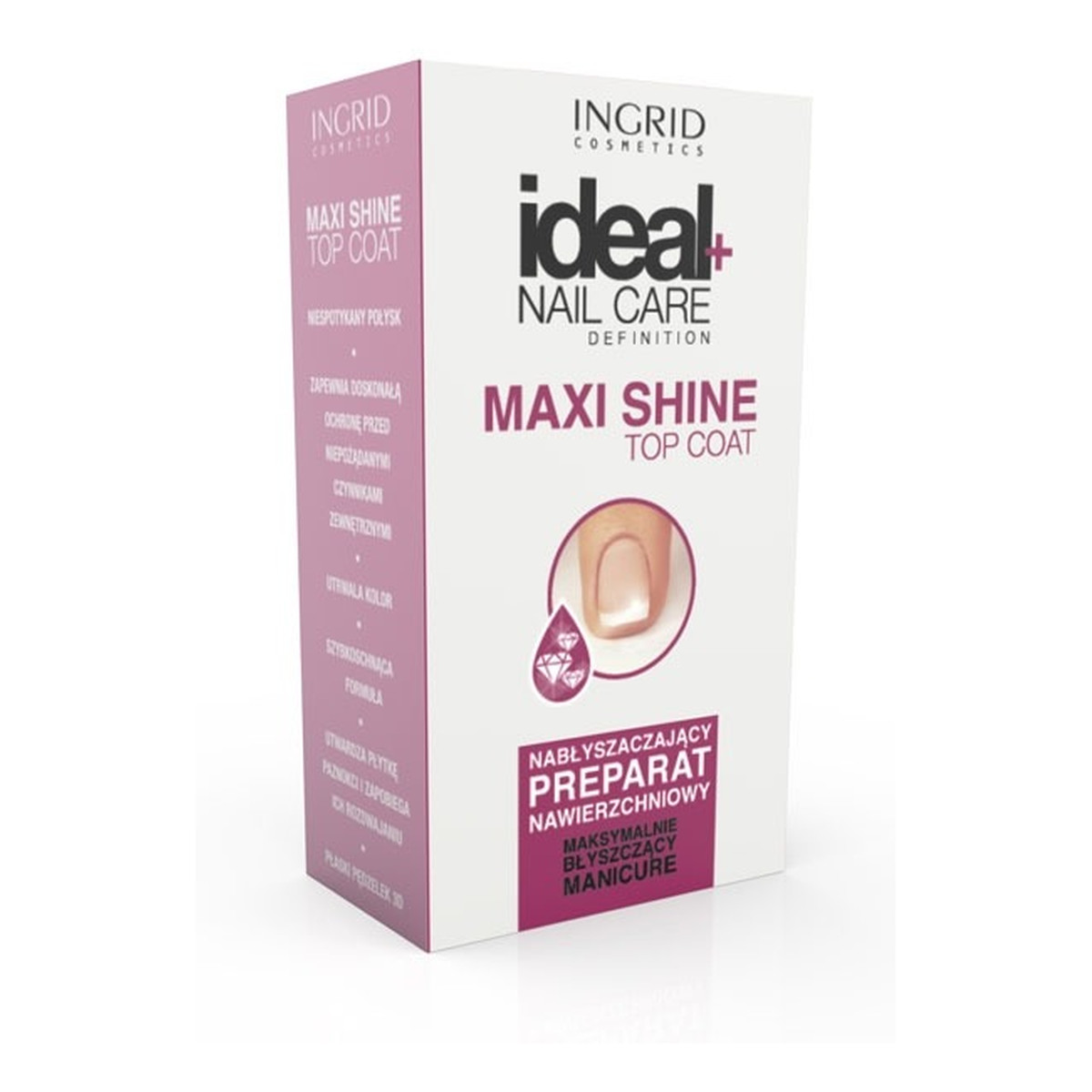 Ingrid Ideal Nail Care Definition Maxi Shine Preparat Nawierzchniowy Do Paznokci 7ml