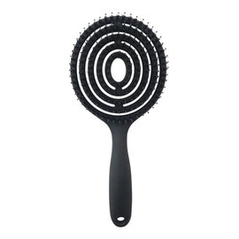 Szczotka z włosiem do masażu i rozczesywania włosów Czarna