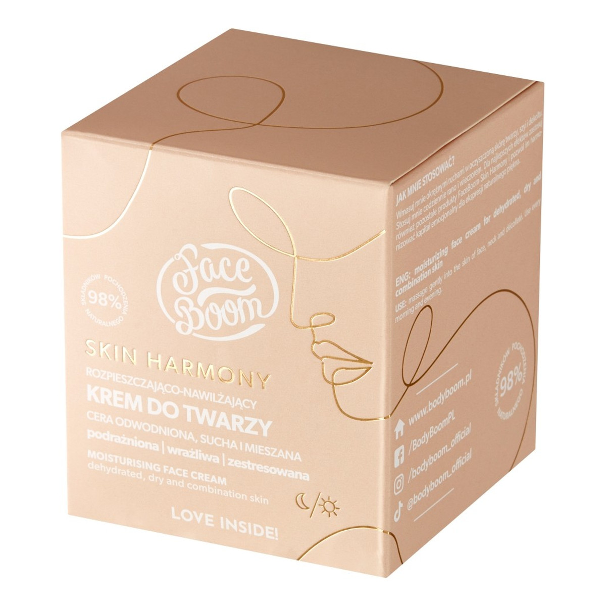 Face Boom Skin Harmony Rozpieszczająco-Nawilżający Krem do twarzy - cera odwodniona sucha i mieszana 50ml