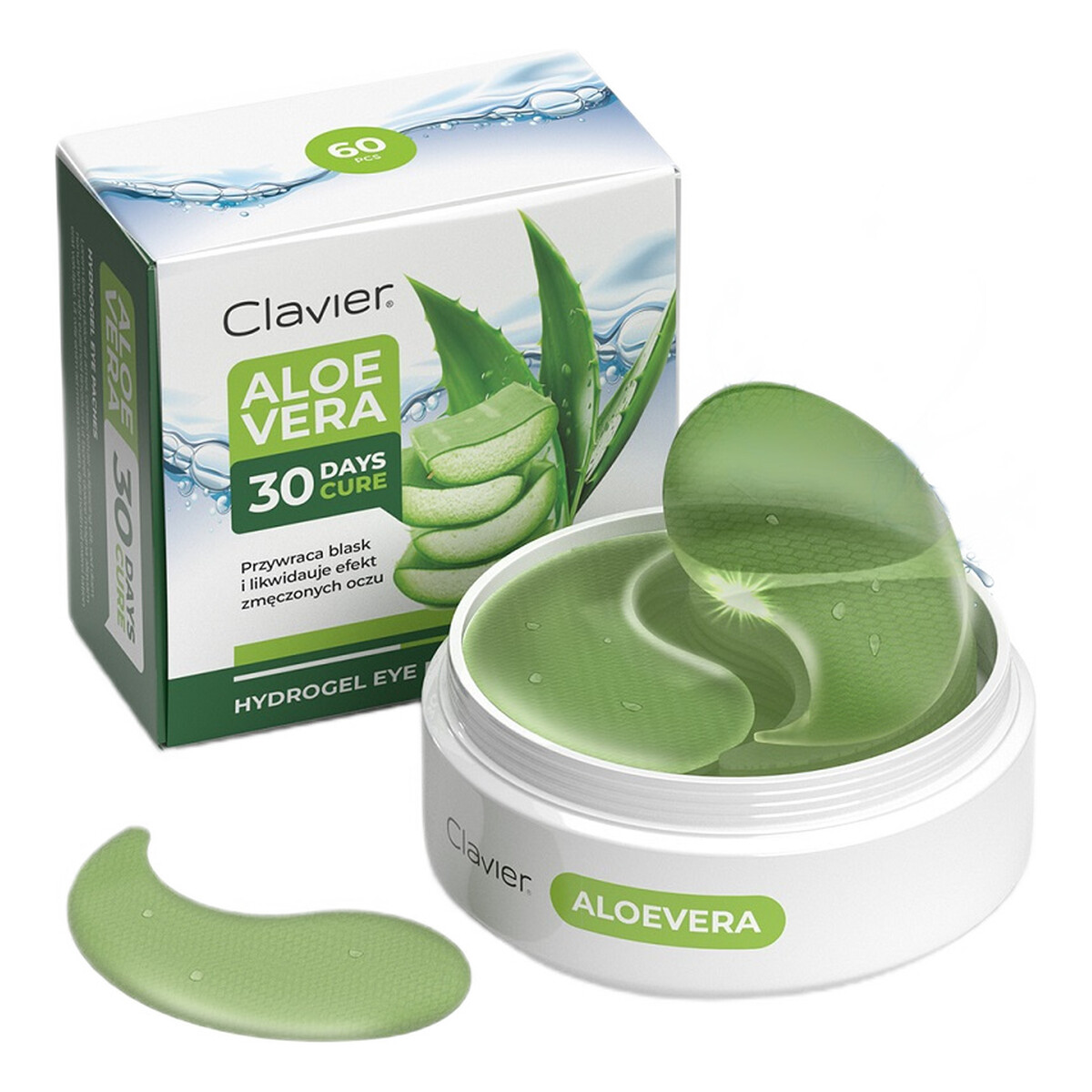 Clavier Aloe vera hydrożelowe płatki pod oczy 60szt.