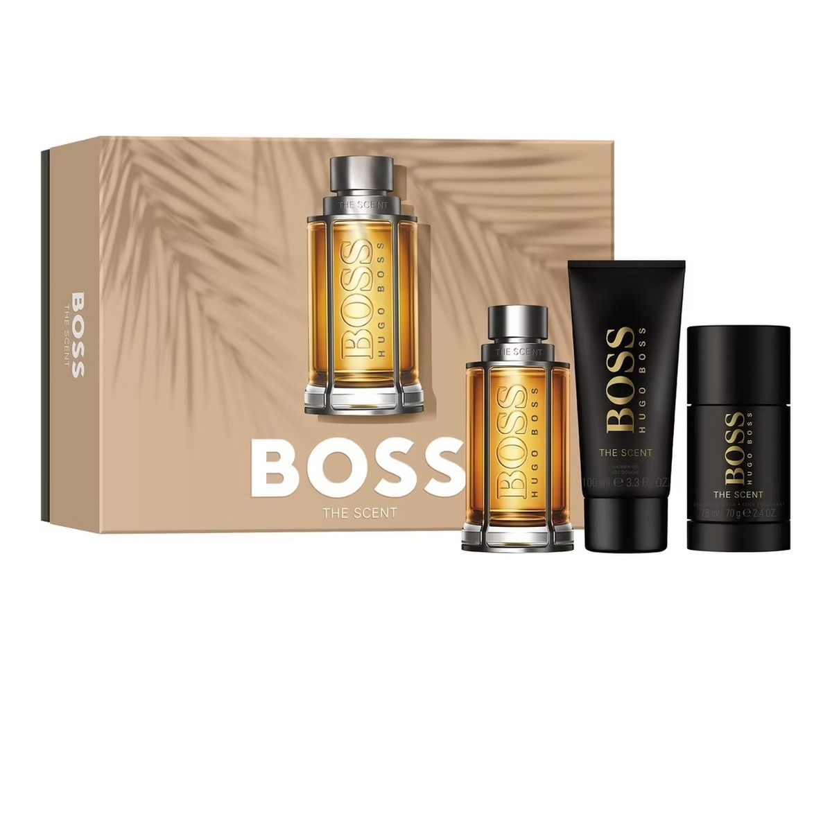 Hugo Boss Boss The Scent For Man Zestaw woda toaletowa spray 100ml + żel pod prysznic 100ml + dezodorant sztyft 75ml