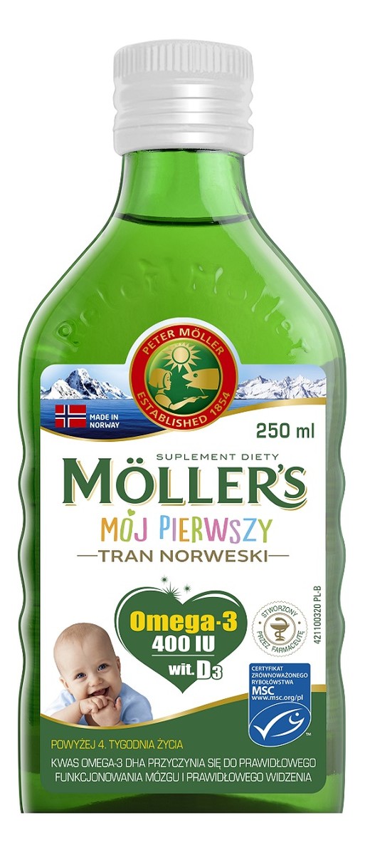 Mój pierwszy tran norweski suplement diety dla dzieci
