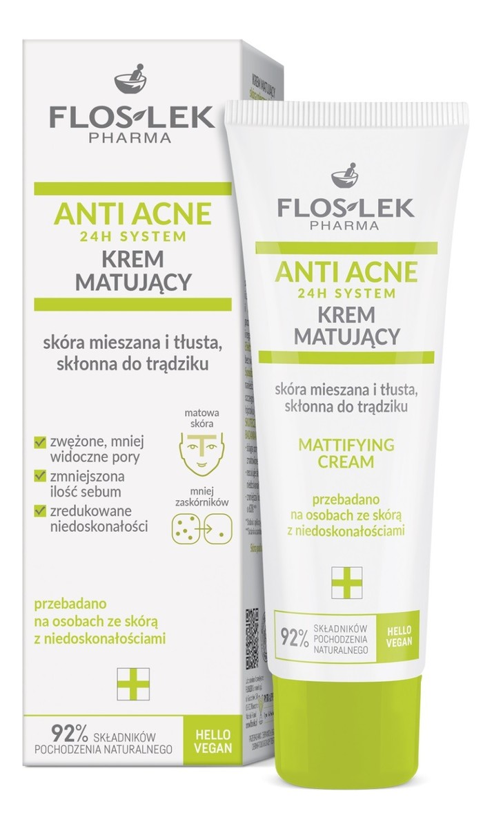 24H SYSTEM Krem matujący do cery mieszanej,tłustej skłonnej do trądziku