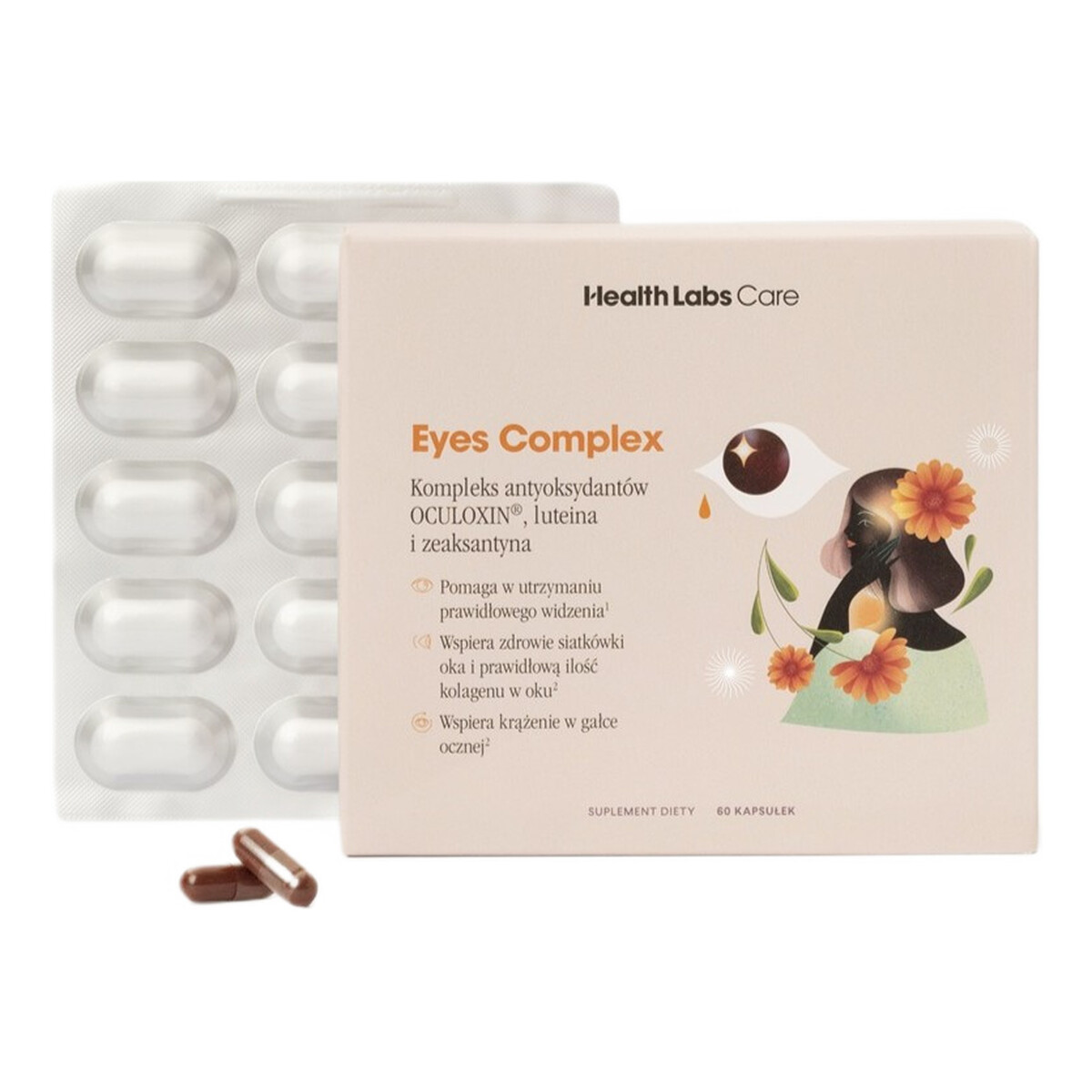 HealthLabs Eyes complex wsparcie wzroku i zdrowia oczu suplement diety 60 kapsułek