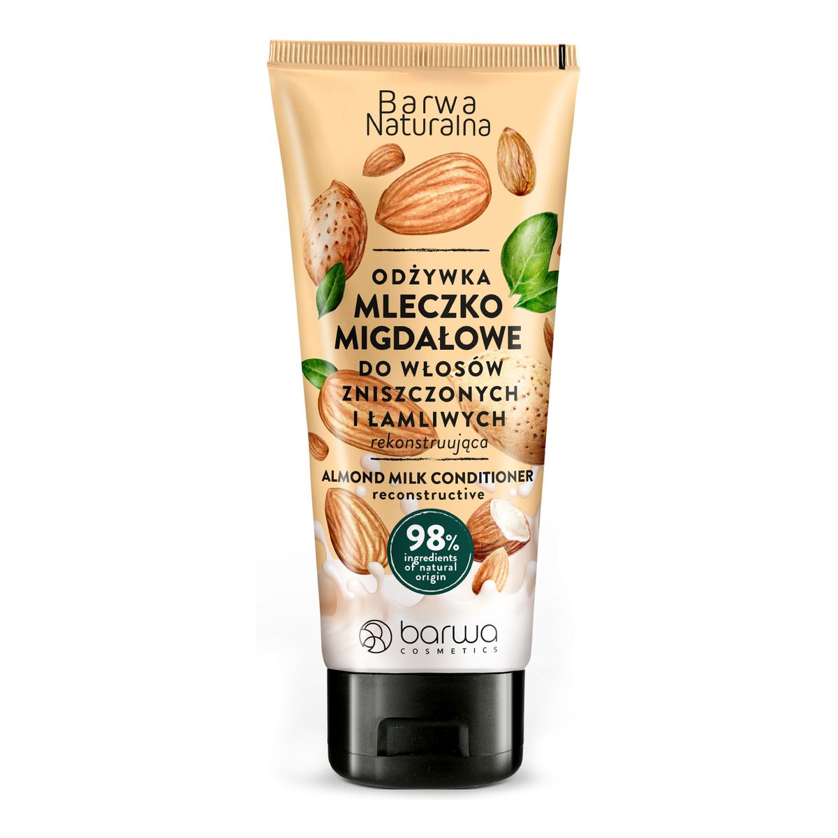 Barwa Naturalna Odżywka Mleczko migdałowe do włosów zniszczonych i łamliwych 200ml
