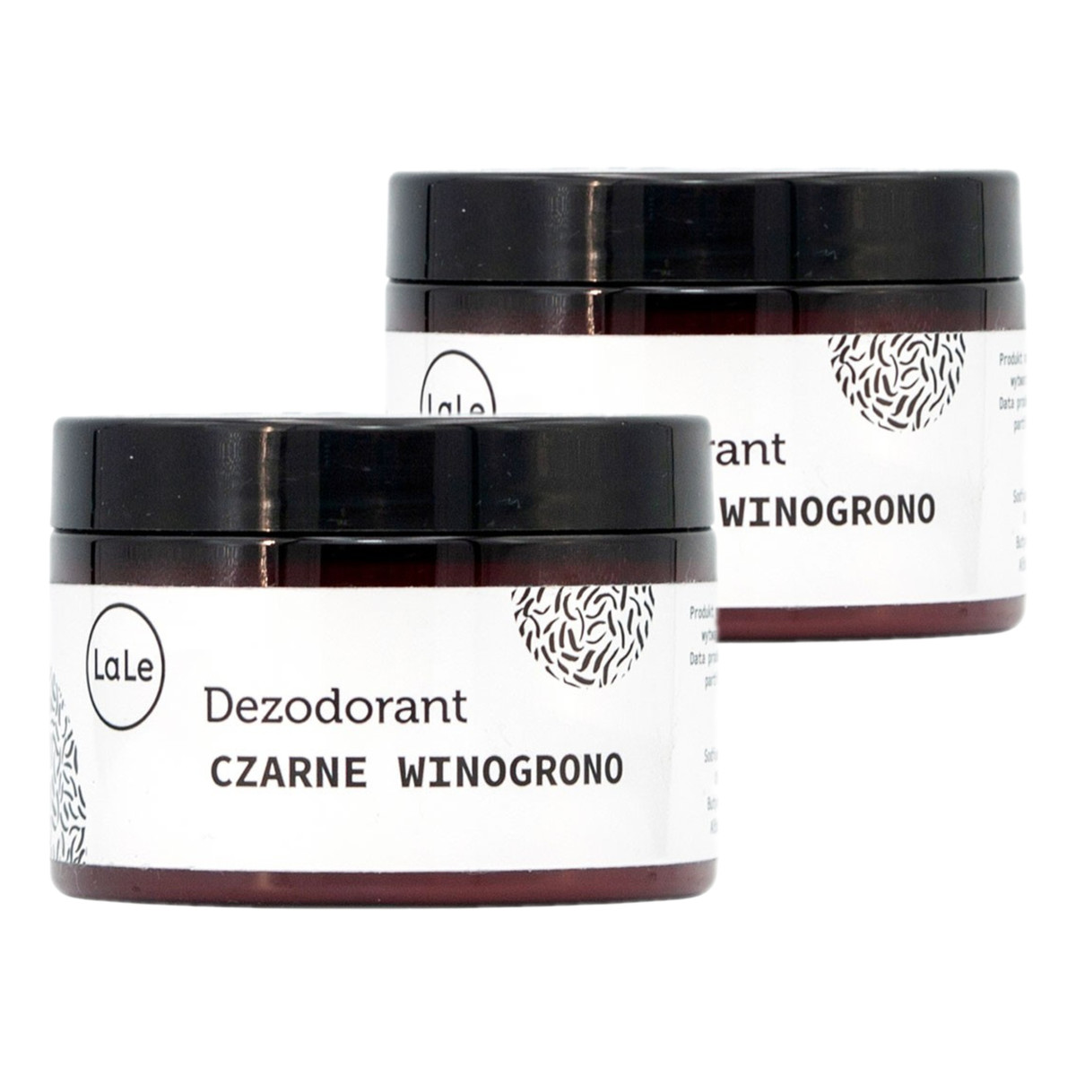 La-Le Dezodorant ekologiczny w kremie z olejkiem Czarne winogrono 2x150ml