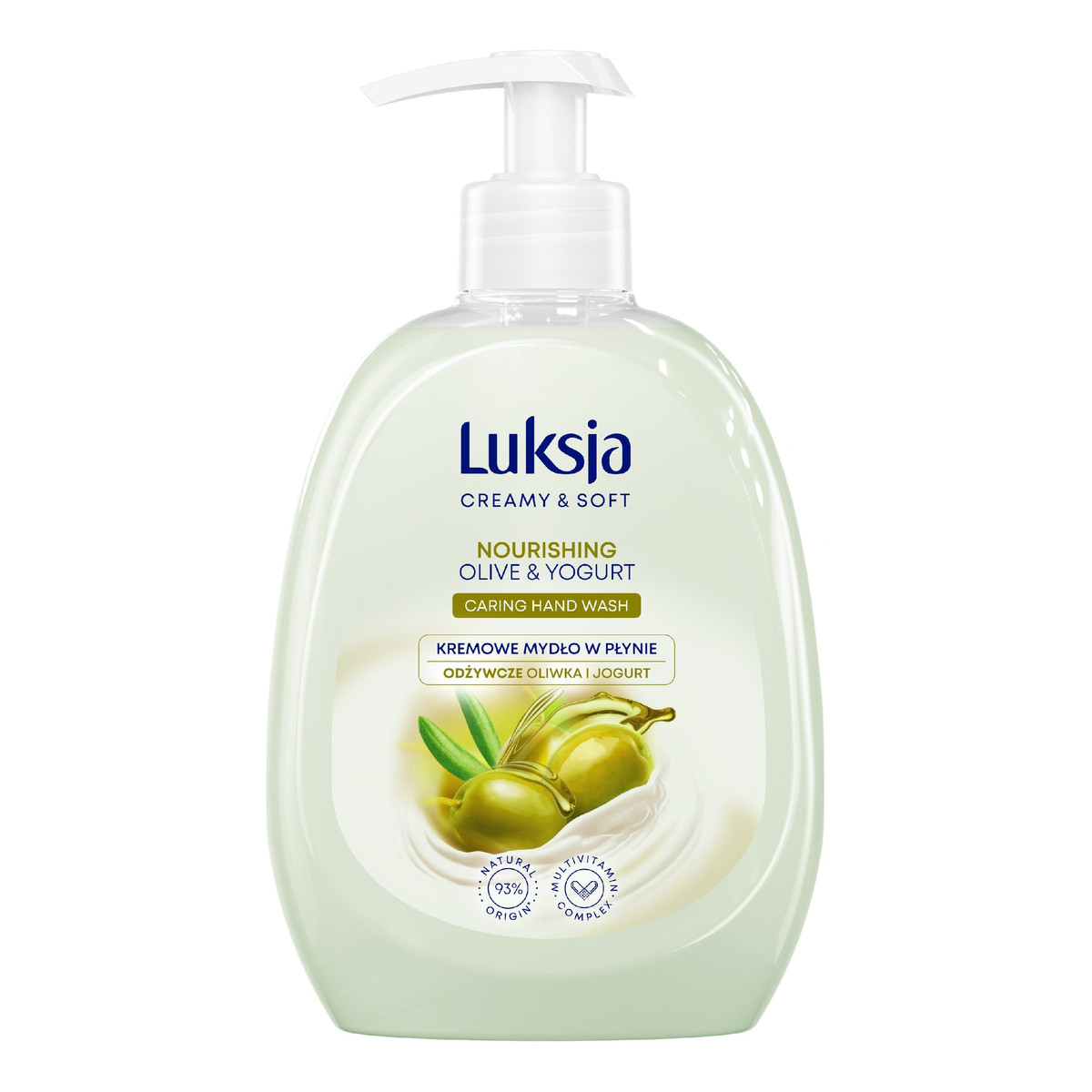 Luksja Creamy & Soft Odżywcze Kremowe Mydło w płynie Oliwka i Jogurt 500ml