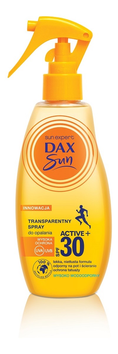 Transparentny spray do opalania Active+ SPF 30