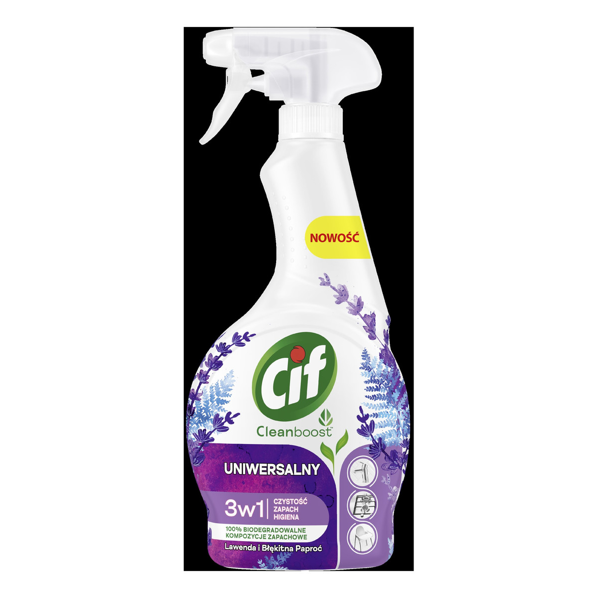 Cif Cleanboost 3w1 uniwersalny płyn do czyszczenia lawenda 500ml