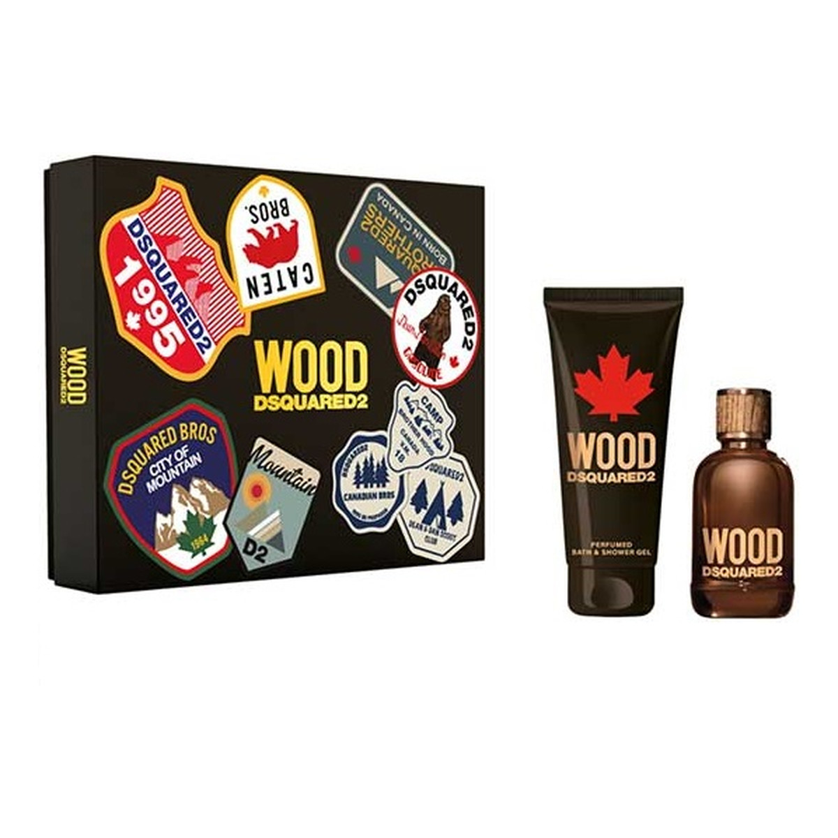 Dsquared2 Wood Pour Homme Zestaw woda toaletowa spray 100ml + żel pod prysznic 150ml