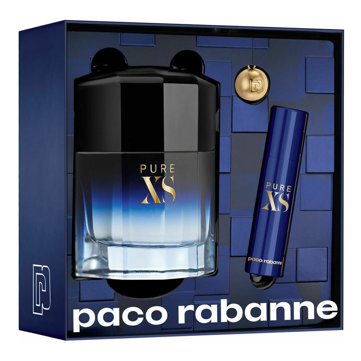 Paco Rabanne Pure XS Zestaw woda toaletowa spray 100ml + woda toaletowa spray 10ml + breloczek