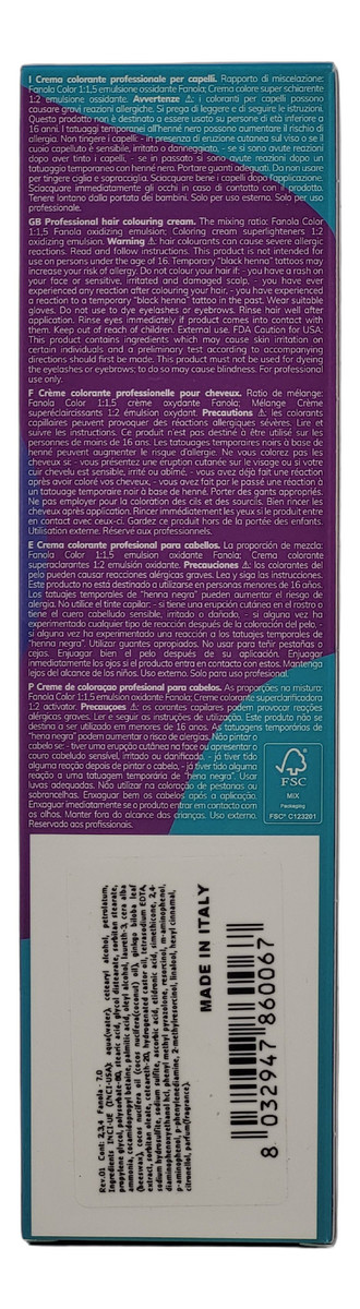 Krem koloryzujący Farba do włosów