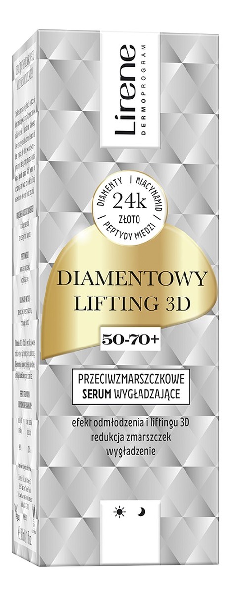 Diamentowy lifting 3d przeciwzmarszczkowe serum wygładzające 50-70+