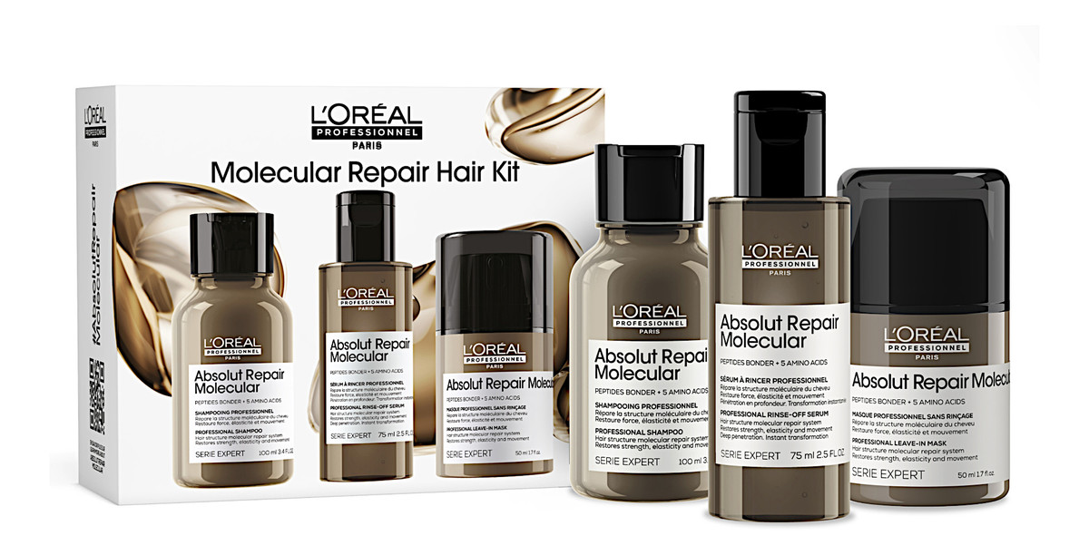 Absolut Repair Molecular zestaw serum 75ml + szampon 100ml + maska 50ml