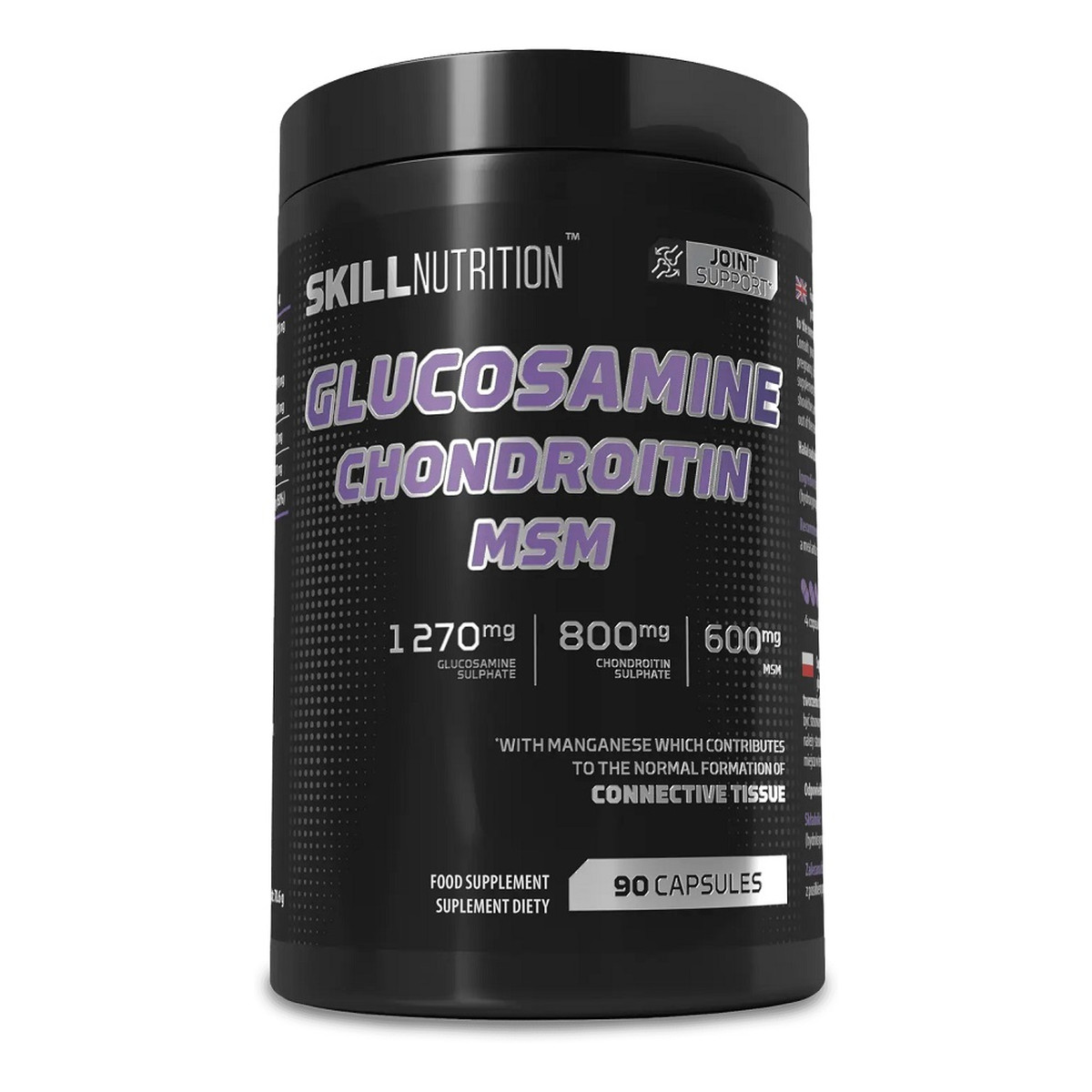 Skill Nutrition Glukozamina chondroityna msm suplement diety 90 kapsułek