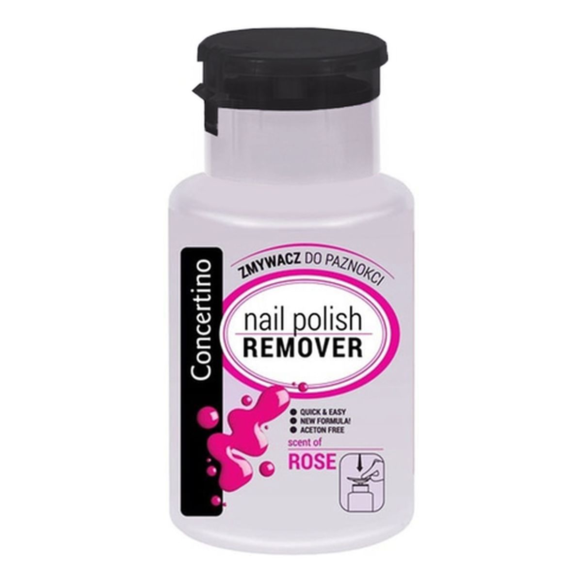 Dramers Zmywacz do paznokci bez acetonu Róża 175ml